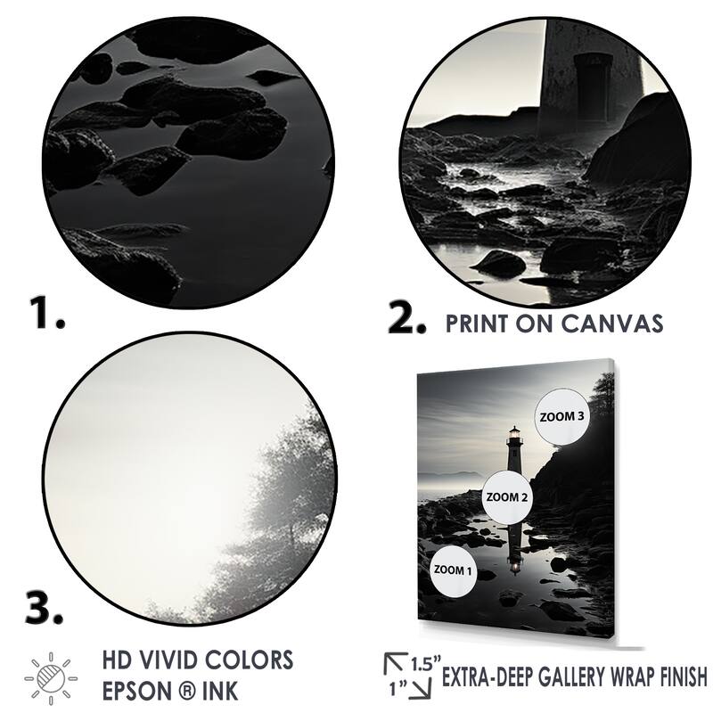 Designart "Lighthouses Mimalism Scenery " Lighthouses Wall Art Bed Bath & Beyond 39976765